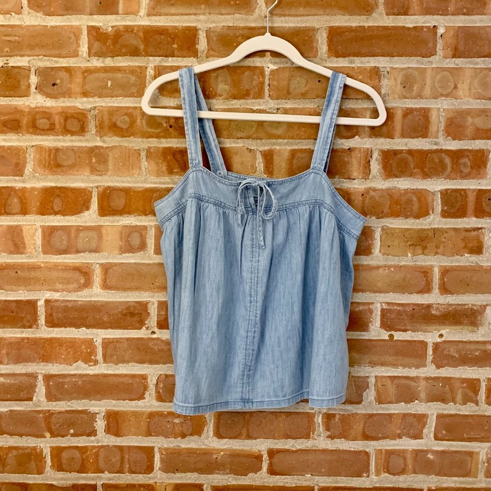 Gap Chambray Tie-Front Cami with Washwell